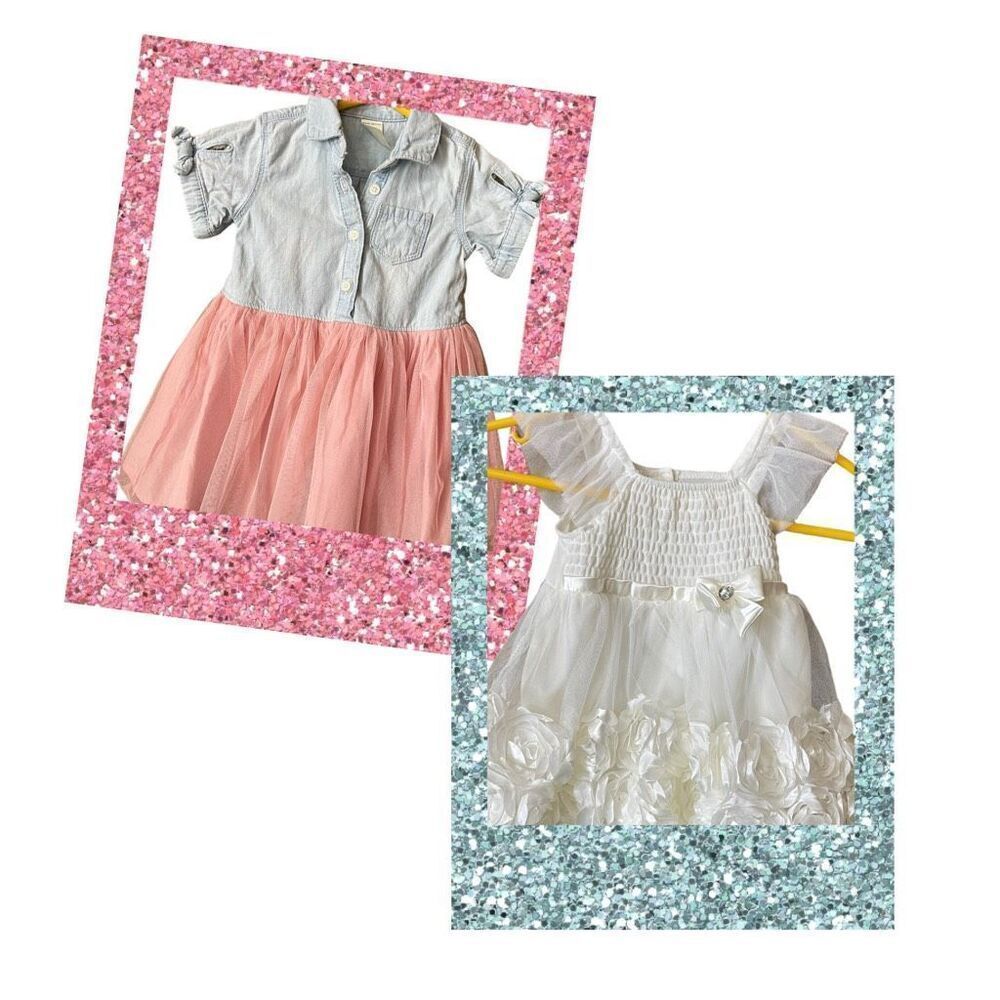 Two 18M dresses by OshKosh and Nannette baby.